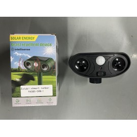 2025 Solar Ultrasonic Animal Repellent Sonic Fortress Pro Deer Repellent Rabbit Repeller Raccoon Squirrel Deterrent with Motion Sensor to Keep Cat Dog Fox Skunk Out of Garden Yard(1Pack)