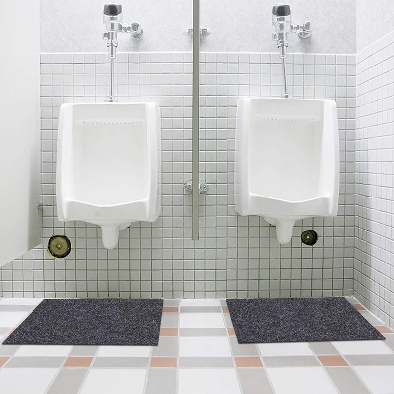 Urinal Mats (2 Pack)，Deodorizing Urinal Floor mats—Anti-Slip and Waterproof Backing，Absorbent/Waterproof