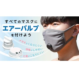 1 Second Cutter & 0.3 Air Bulb, Anti-Fog, Easy to Breathe, Prevents Hot Air and Breath Odors (Black)
