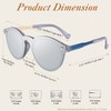 GQUEEN Sunglasses for Women and Men, Mirrored, Large, Round, UV400,