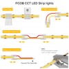 BTF-LIGHTING FCOB COB CCT Flexible High Density LED Strip 2X16.4FT