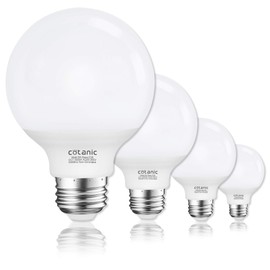 Cotanic Vanity Light Bulb 5000K Daylight,G25 LED Globe Light Bulbs for Bathroom Vanity Mirror, E26 Medium Base,5W 60W Incandescent Equivalent,500LM,Non-dimmable,4 Pack