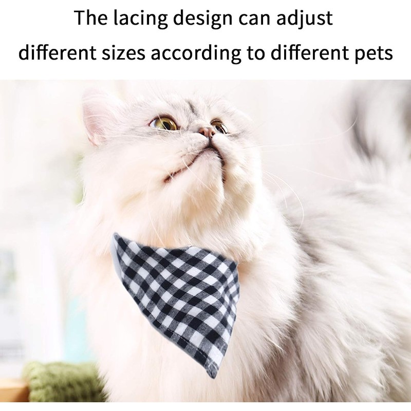 2 Pack Dog Bandana,Cat Bandanas,Washable Adjustable Triangle Pet Scarf Bibs