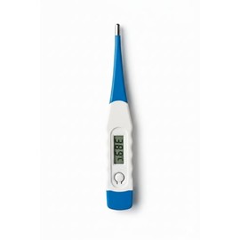 Termómetro Digital Punta Flexible Azul – Medición Oral/Rectal/Axilar • Alarma Sonora • Memoria Última Medición • Certificado CE