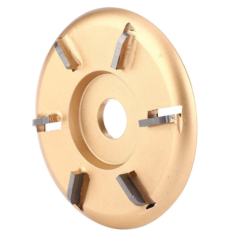 6T Golden Wood Carving Disc Engraving Blade Woodworking Milling Cutter