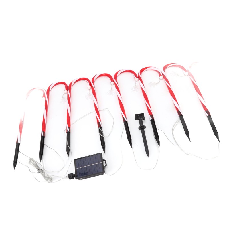 Christmas Candy Cane Light 1 for 8 Solar Candy Cane
