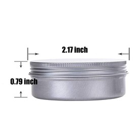 Pack of 20 Aluminium Empty Jars Round Travel Cream Jar for Cream Lotion Masks Cosmetics Nail Art