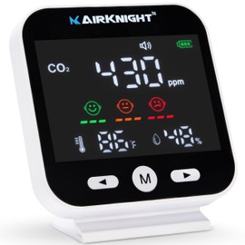 AirKnight Monitoring CO2 Monitor Indoor with Bonus Humidity & Temperature Readings | Carbon Dioxide Meter, Homebrewing - Carbon Dioxide Detector, Portable CO2 Detector, CO2 Meter Indoor, CO2 Sensor