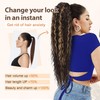 Flufymooz Ponytail Extension, 26 Inch Bohemian Style Drawstring Ponytail Hair