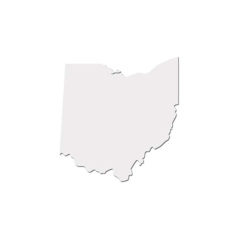 Ohio Buckeye State Pride Decal Sticker - White 5" Vinyl