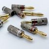 NOSTALSIC Red + White Set Solderless 24k Gold Plated Banana