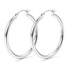 Sanfenly S925 Sterling Silver Hoop Earrings 14K Real Gold Plated
