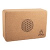Cork Yoga Block Small with Flower of Life and Mandala