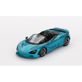 Diecast Model Car Compatible with Mini GT 1:64 McLaren 750S Spider Belize Blue Die-Cast Model Car MGT00812