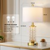 QiMH Set of 2 Table Lamps with USB A+C Ports,