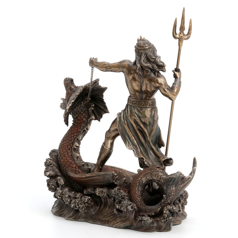 Veronese Design 9 1/4 Inch Poseidon with Trident Standing On