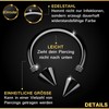 KJM Fashion Pack of 3 Anodised Horseshoe Ring 1.2 mm