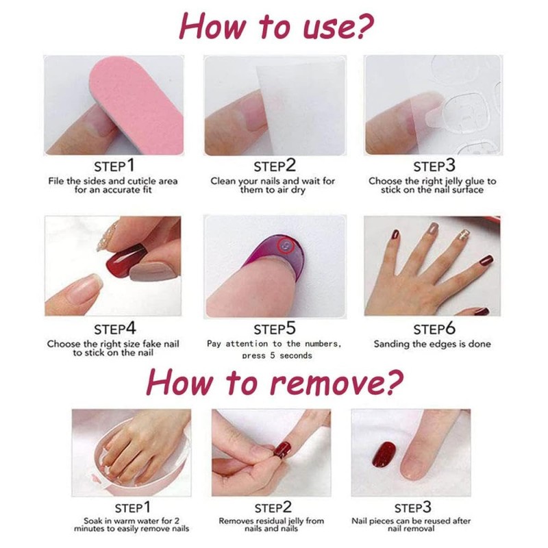 Halloween Press on Nails Medium Almond Stick on Nails with