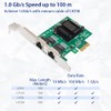 IO CREST Tarjeta de Red Gigabit Ethernet PCI-e x1 de