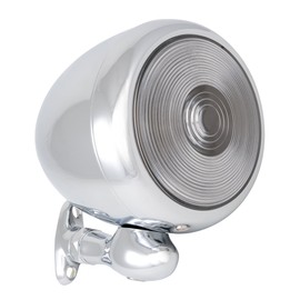 KNS Accessories 8153 Chrome 5 inch Diameter Teardrop Dummy Spot Light with Clear Plastic Lens, Metallic