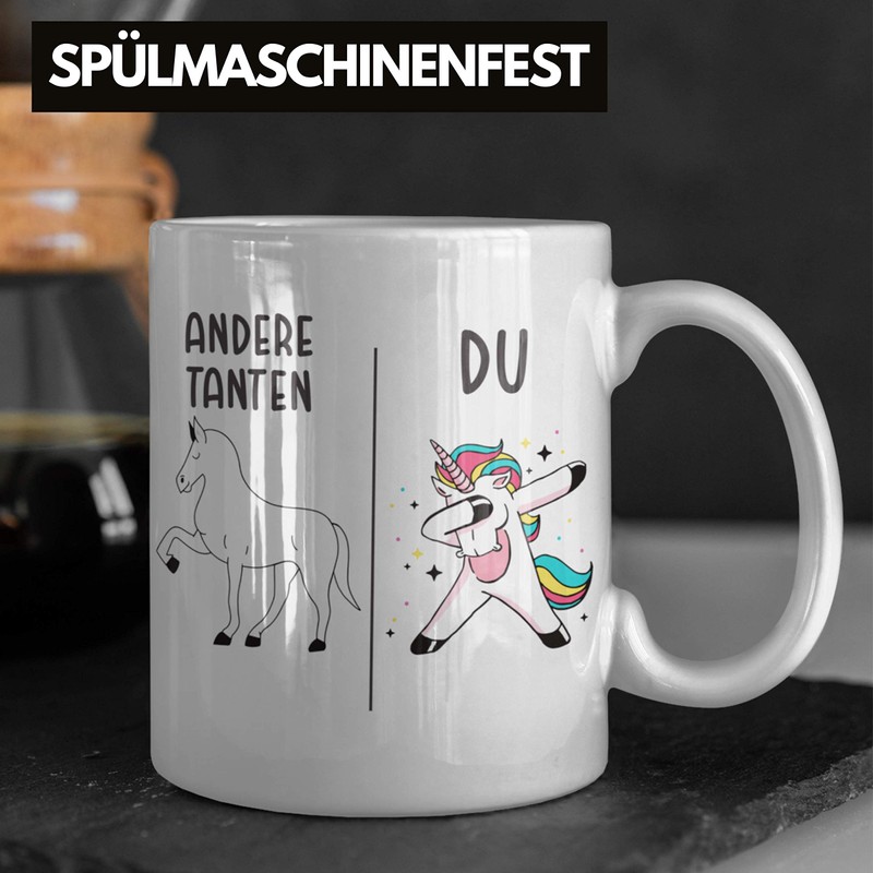 Keramik , Beste Tante Geschenk Tasse mit Spruch Kaffeetasse für