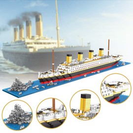 Titanic Architecture Set Micro Building Blocks Model Kit for Adults, Teens and Kids Age of 14+ 1872 Pieces