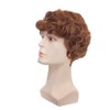 Orange Short Curly Wig for Men Ginger Natural Fluffy Side