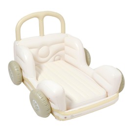 SUNNYLiFE Kids Inflatable Bed - Flocked Air Mattress for Toddlers, Durable Floor Bed for Camping & Sleepovers, 154lbs Capacity | Summer Van Sand