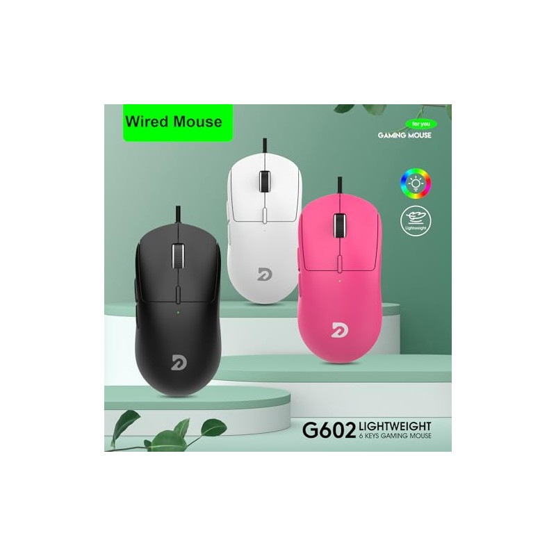 Sokelinn-six Ergonomic Wired Gaming Mouse, Ultra-Lightweight 59g, Excellent Performance USB