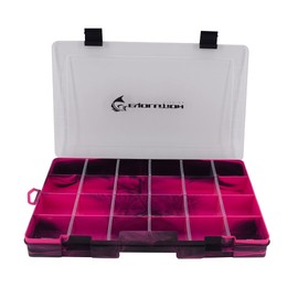 Evolution Outdoor 3700 Drift Series Fishing Tackle Tray Multi Pack of 4 – Pink, Colored Tackle Box Organizer with Removable Compartments, 2 Latch Closure, Utility Box Storage