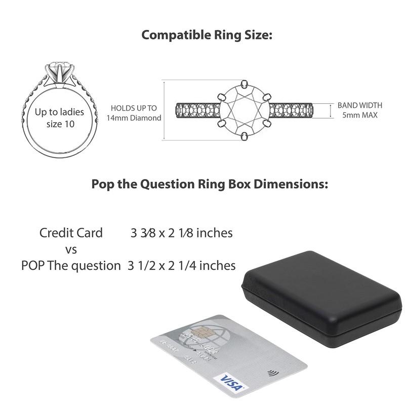 Pop the Question Ring Box - Flat & Slim Engagement