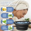 ZQZXD Silicone Foldable Facial Ice Bath Bowl with Hangable Design