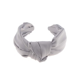Glamour Girlz Ladies Grey Linen Look Knot Headband Alice Band