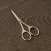 Kai Corporation HC3538 Seisonroku Gold Scissors, Curved Blade, 24K Gold