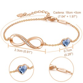 Pulseras para Mujer, AUGUSTYUE Pulseras Mujer Ajustable, Brazalete Elegante Joyeria para Mujer, Regalos para Mujer Cumpleaños San Valentin Regalos, Dia de las Madres Regalos para Mamá (Oro rosa)