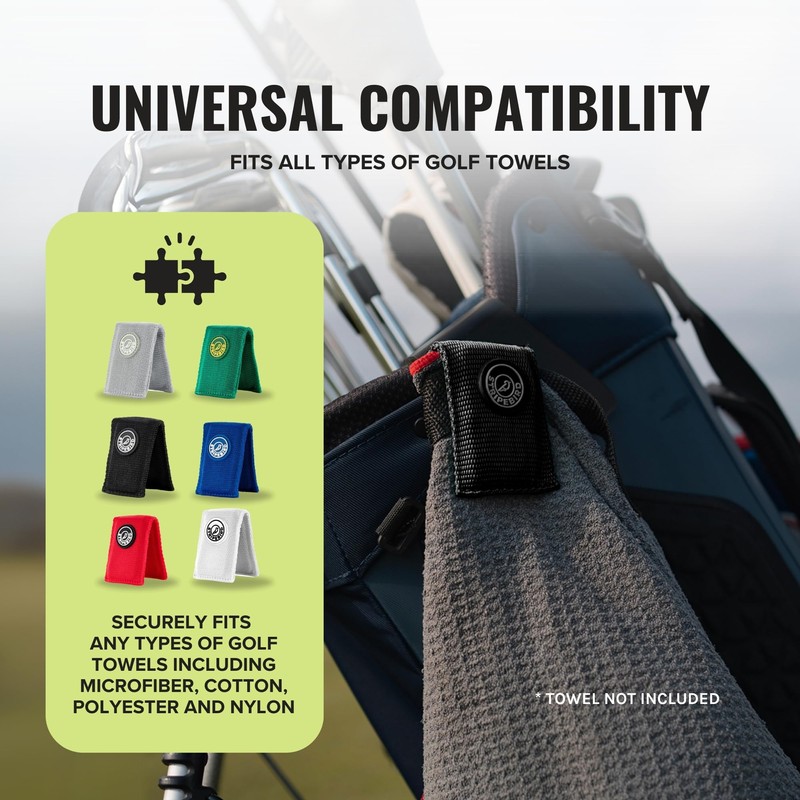 Stripebird Magnetic Clip for Any Towel (Black) - Highest Strength