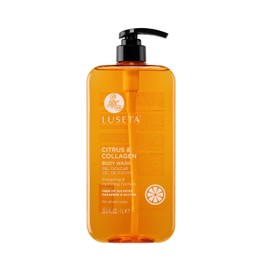 Luseta Citrus & Collagen Body Wash Nourishing & Refreshing Cleanser Enhances Skin Elasticity & Hydration Suitable for All Skin Types 33.8oz