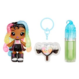 Yummiland Lip Gloss Doll: Sour Sweeties - Sasha Sourworms - Includes 1 Doll, DIY Lip Gloss + Removable Keychain, Cosmetic Play, Collectible, Suitable for Children Ages 4+