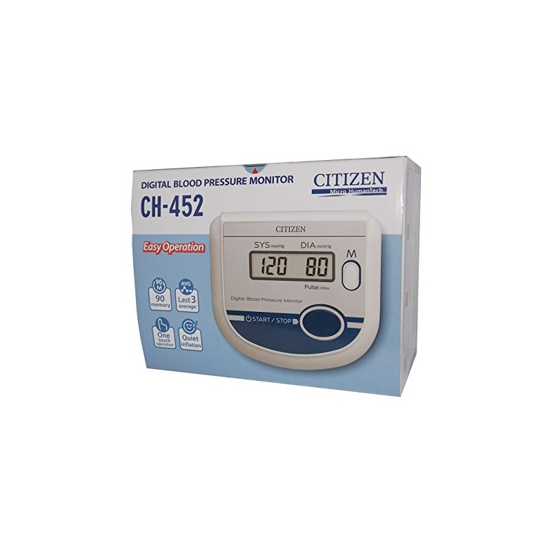 Citizen CH-452 Medidor de Presión Arterial, blanco/azul