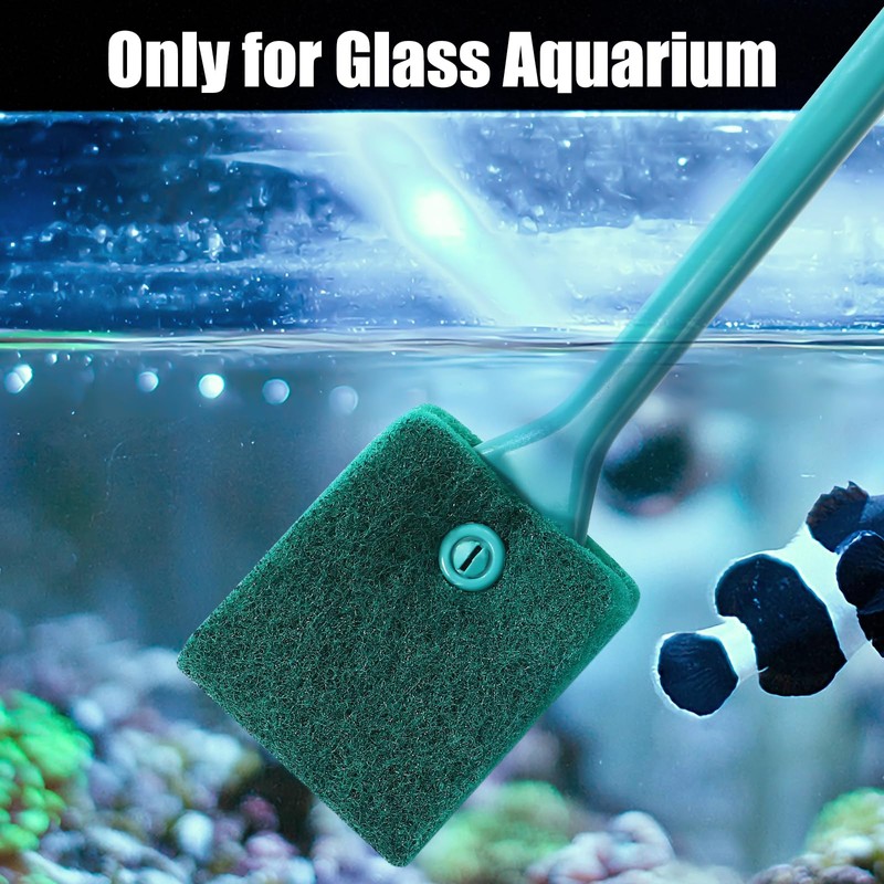 AQUANEAT Fish Tank Cleaning Tools, Aquarium Double Sided Sponge Brush,