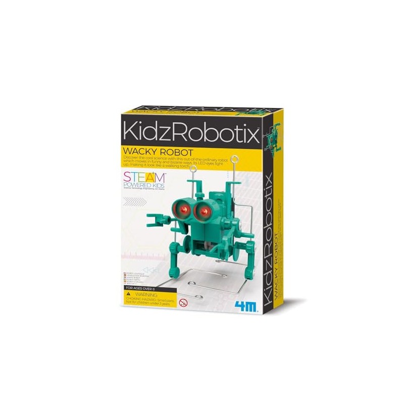 4M Kidz Robotix-Wacky Walking Robot, Science and Activity Kit for