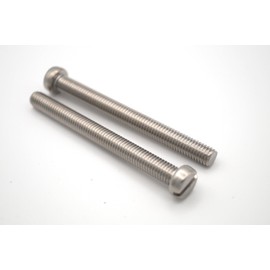Cylinder Screws with Slotted Slotted Screws DIN 84 Made of A2 Stainless Steel Rustproof Machine Screw with Full Thread ISO 1207