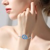 Blue Opal Mother Daughter Bracelet Interlocking Bracelet for Mother Daughter