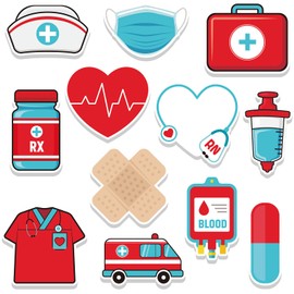 12pcs Mini Funny Nurse Sticky Notes Nursing Student Essentials School Nurse Gifts Medical Themed Post Notes Self Stick Cute Nurse Stationary Memo Pads for Hospital School Nurse Supplies