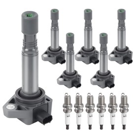 Ignition Coil Pack Spark Plugs fit for V6 3.5 3.7 2009-2015 Honda Pilot Ridgeline, 2013 2014 2015 Acura RDX, 2010 2011 2012 2013 Acura ZDX, UF624, Set of 6