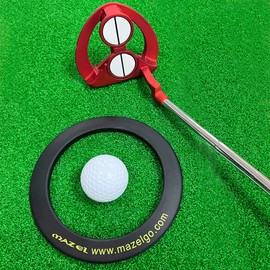 MAZEL Putting Cup/Ring - All-Direction Golf Practice Hole Trainer, Black