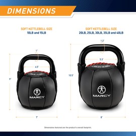 Marcy Soft Kettlebell with Handle for Weightlifting, Conditioning, Strength Training, Core Training for Full Body Workout 20lb SKB-020