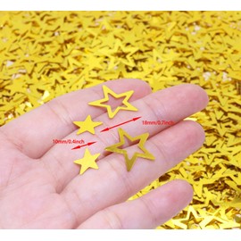 ONLYKXY 1000Pcs Star Table Confetti Decor Glitter Confetti Table Confetti Star Decoration for Birthday Wedding Foil Theme Thanks Giving Party Valentine's Day Scatter Bless Confetti (Golden)