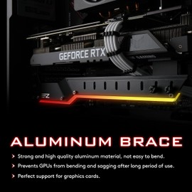 EZDIY-FAB ARGB GPU Holder, GPU Holder Brace, Graphics Card, GPU Support, Video Card Holder Bracket, Video Card Sag Holder/Holster Bracket Support RX6700,RTX3090- 309EZ-Black