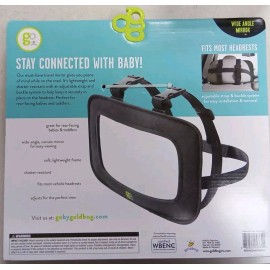 Goldbug Go by Goldbug Dual Facing Travel Mirror Keep An Eye On Baby In The Car Rear Seat